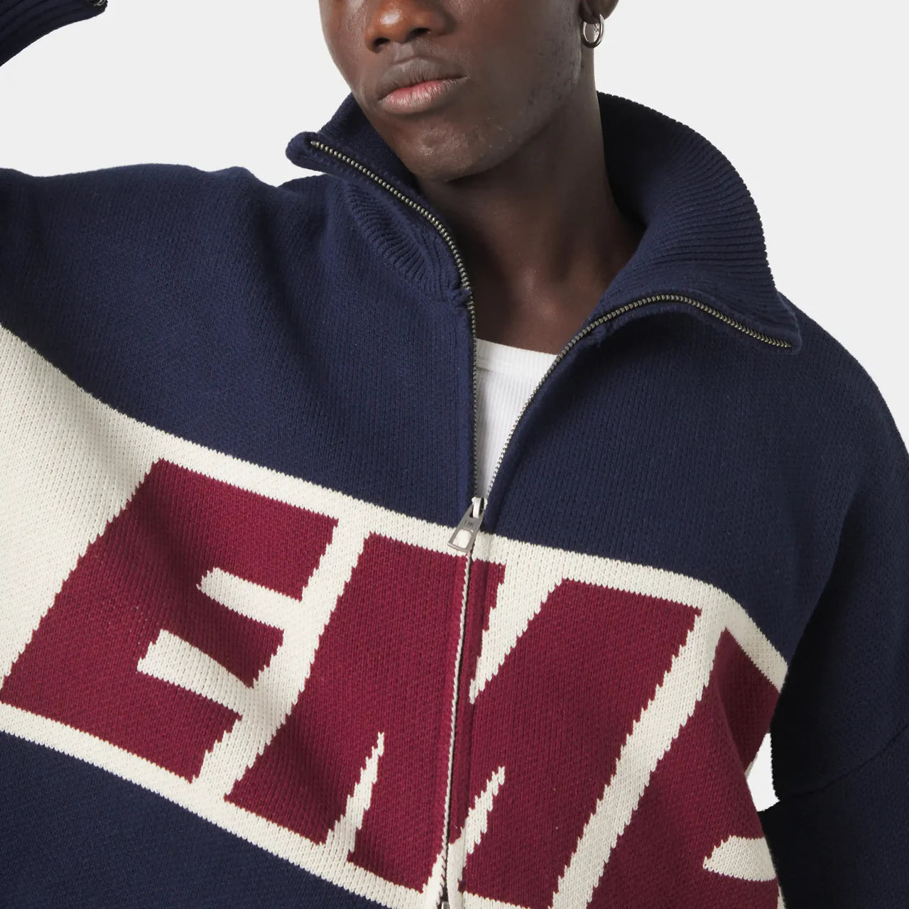 Zipper Navy Knit - Emestudios