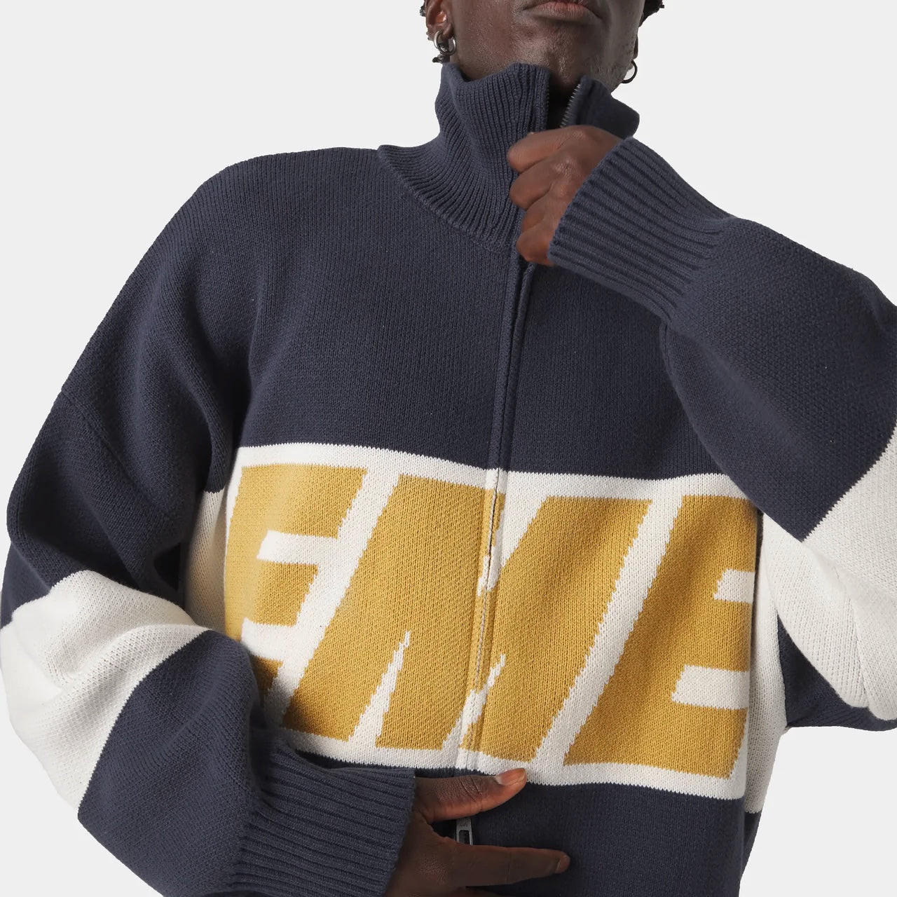 Zipper Mustard Knit - Emestudios