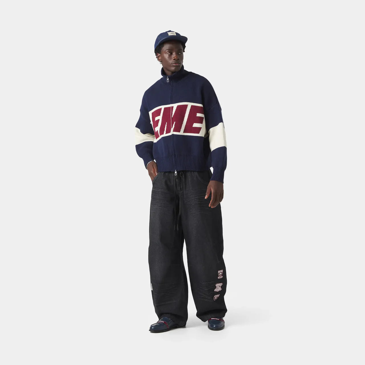 Zipper Navy Knit - Emestudios