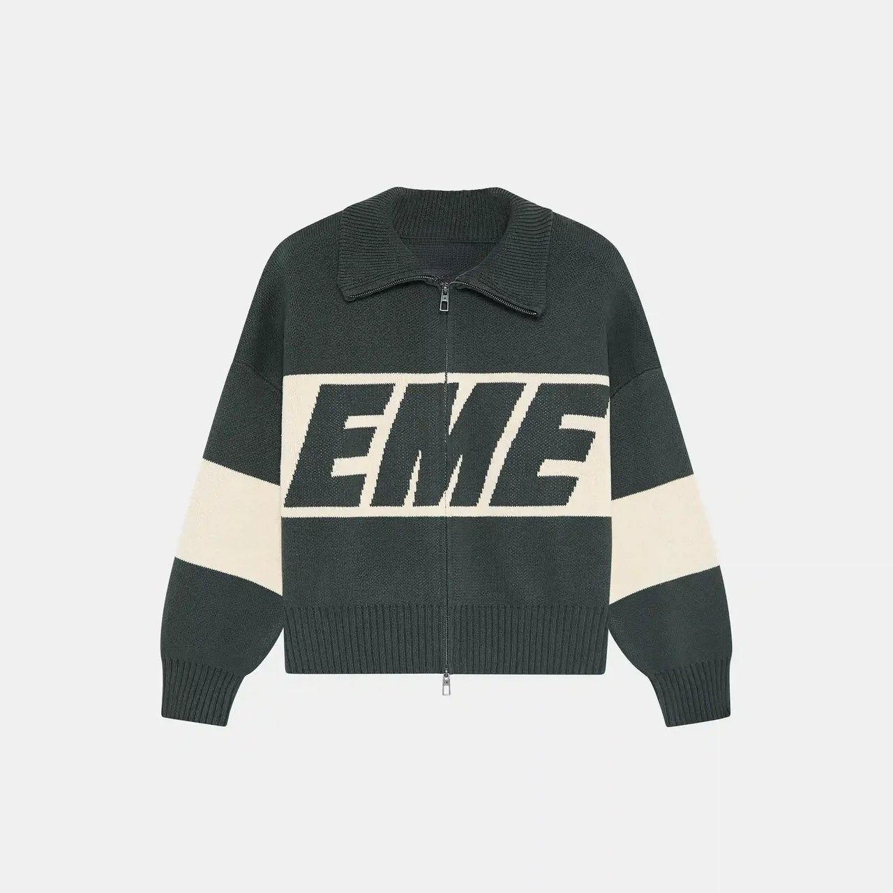 Zipper Green Knit - Emestudios
