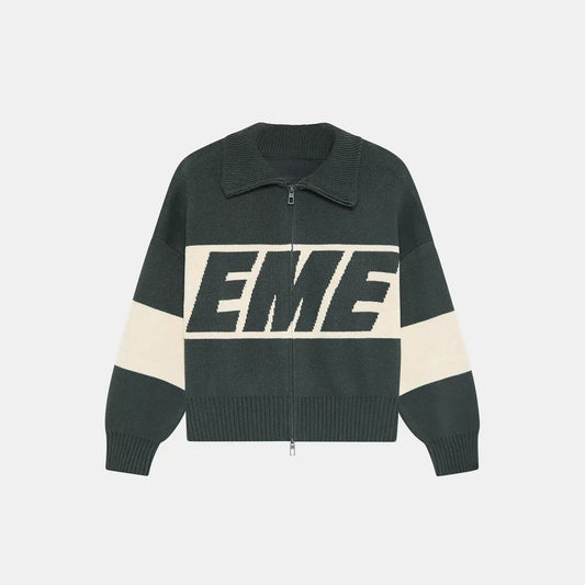 Zipper Green Knit - Emestudios