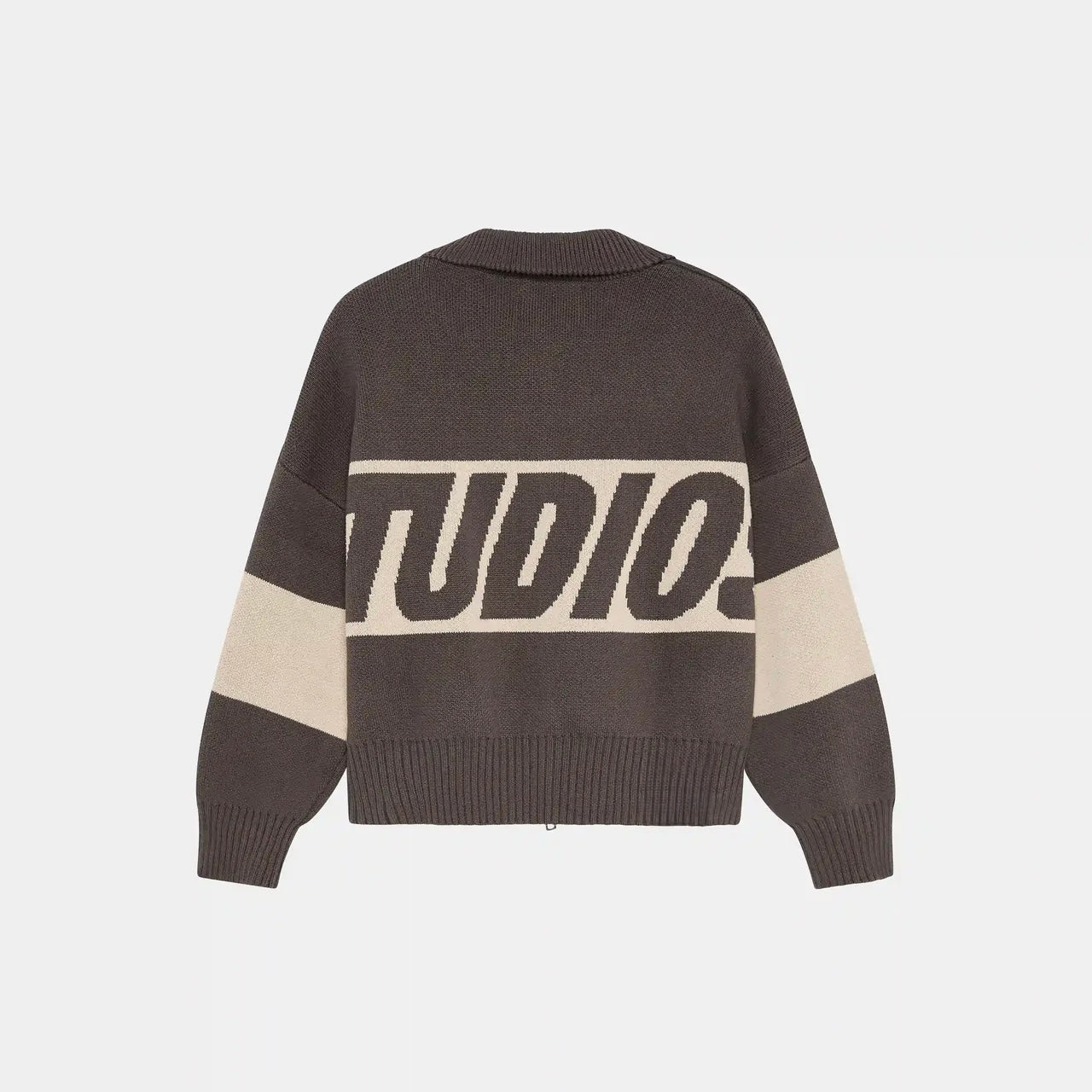 Zipper Brown Knit - Emestudios
