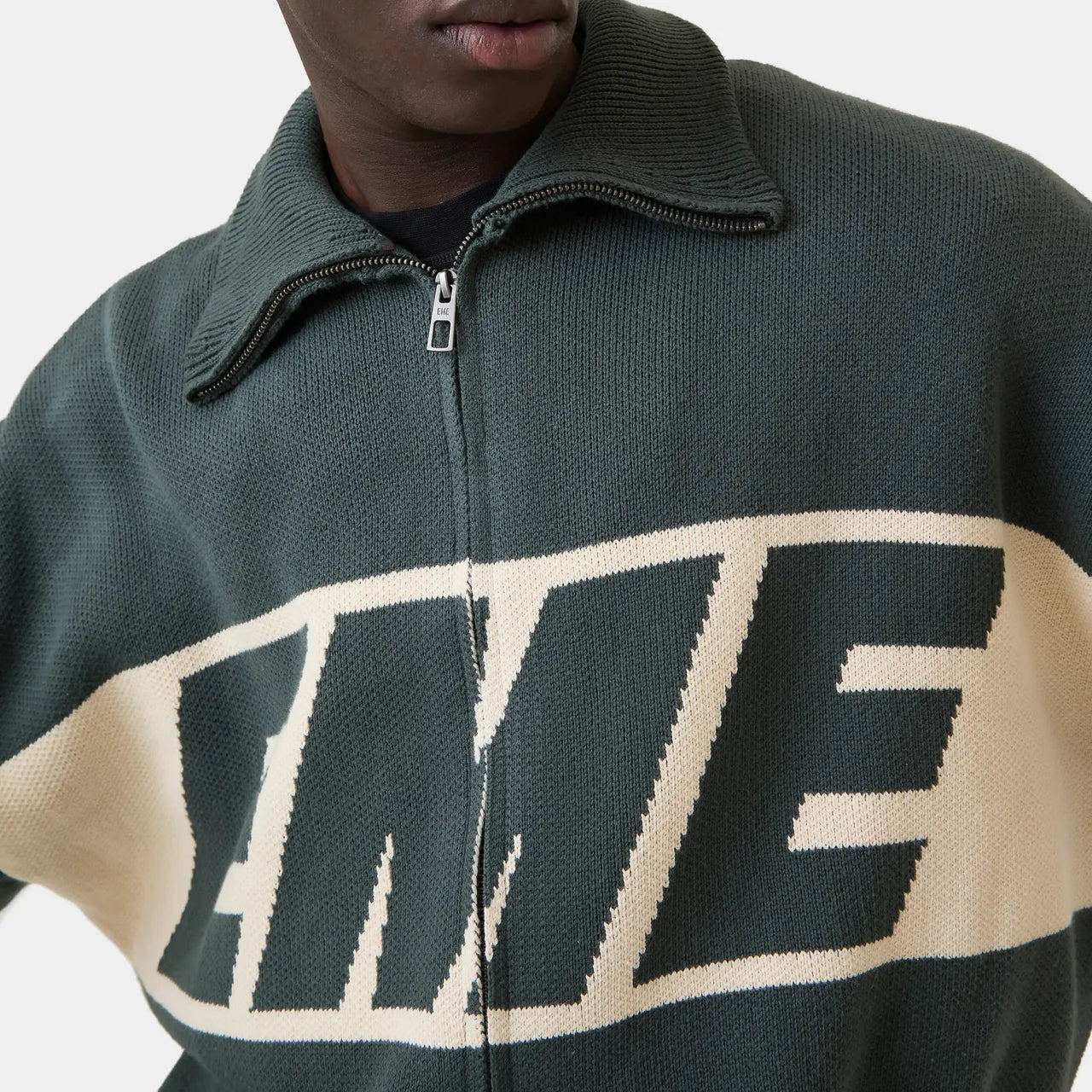 Zipper Green Knit - Emestudios